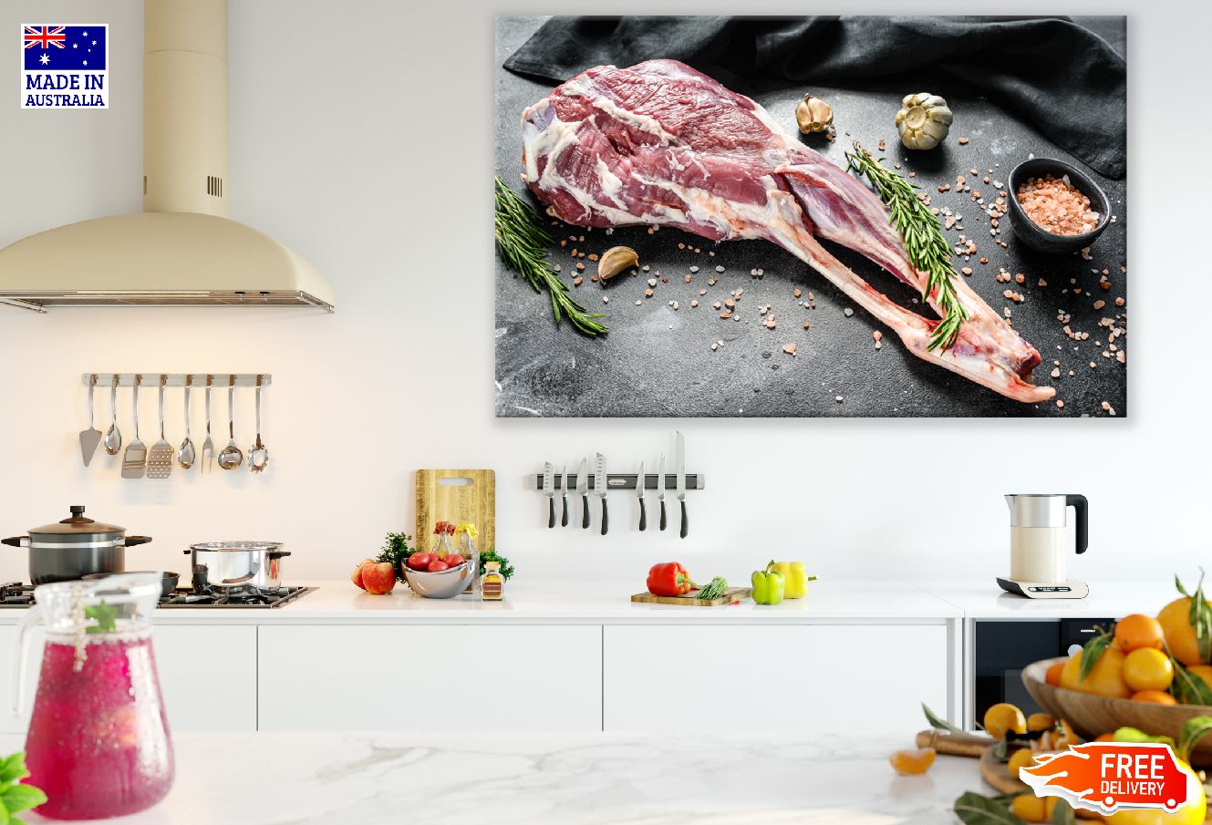 Whole Lamb Leg Organic Meat Photograph Print 100% Australian Made