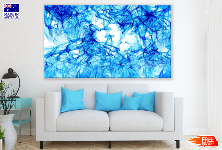 Blue Abstract Design Print 100% Australian Made