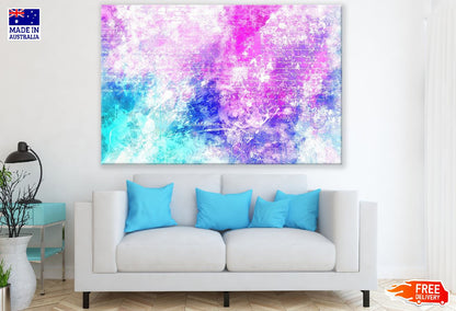 Blue & pink Abstract Design Print 100% Australian Made