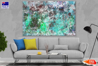 Grey & Greeen Abstract Design Print 100% Australian Made