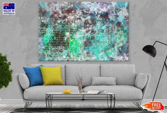 Grey & Greeen Abstract Design Print 100% Australian Made