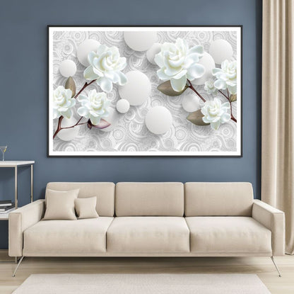 Flowers Abstract 3D Design Home Decor Premium Quality Poster Print Choose Your Sizes