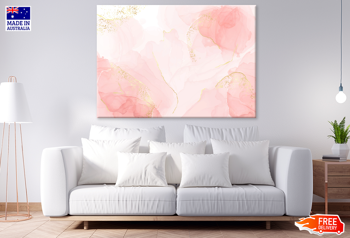 Pink & White Abstract Design Print 100% Australian Made