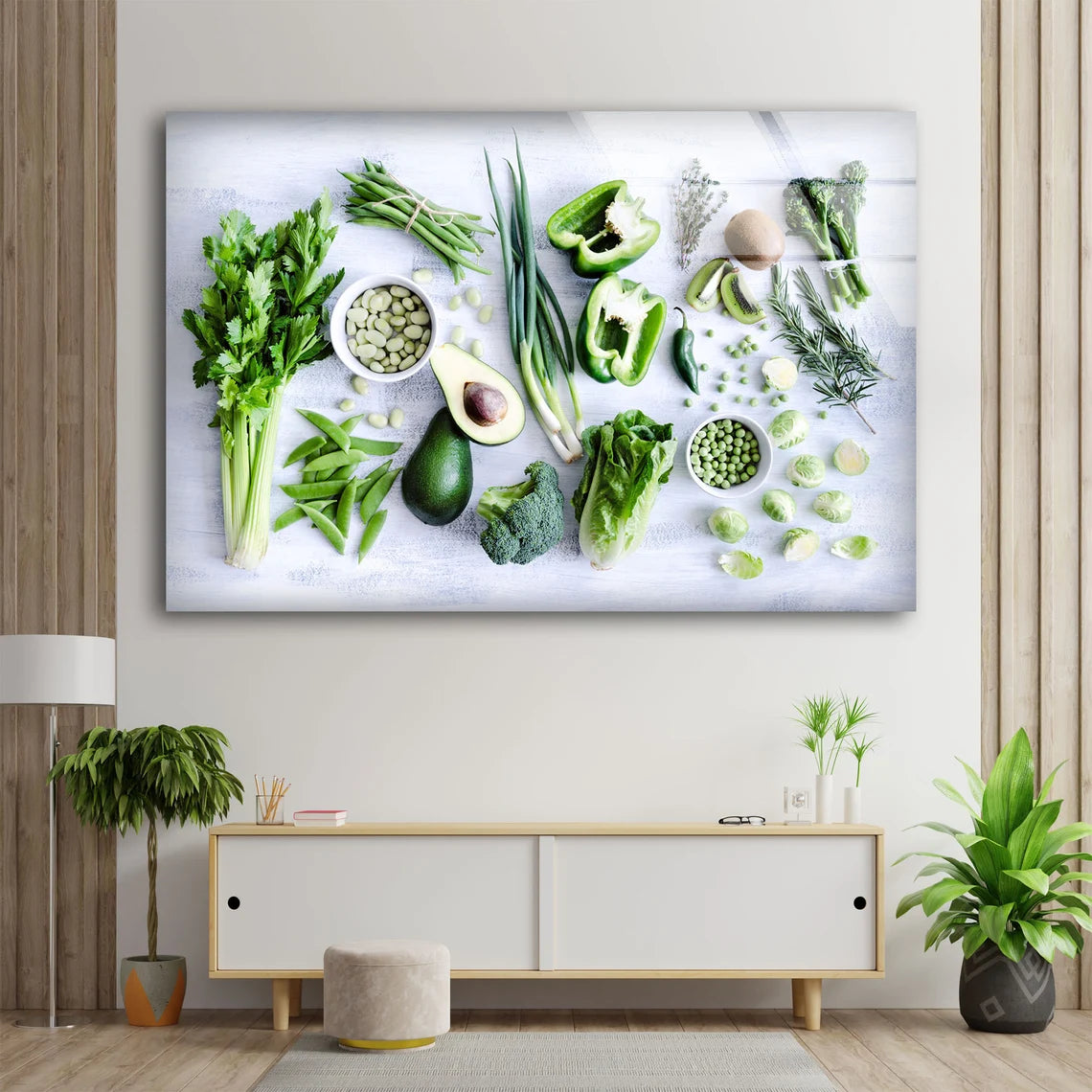 Green Fruits & Vegetables Photograph Acrylic Glass Print Tempered Glass Wall Art 100% Made in Australia Ready to Hang