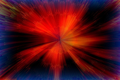 Red & Blue Abstract Design Print 100% Australian Made