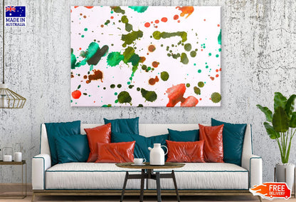 Green & Red Spots Abstract Design Print 100% Australian Made
