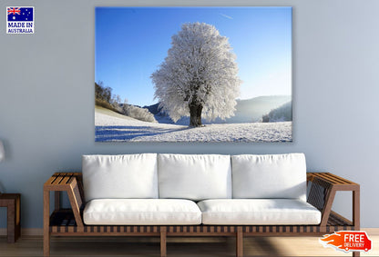 Snowing Tree Photograph Print 100% Australian Made