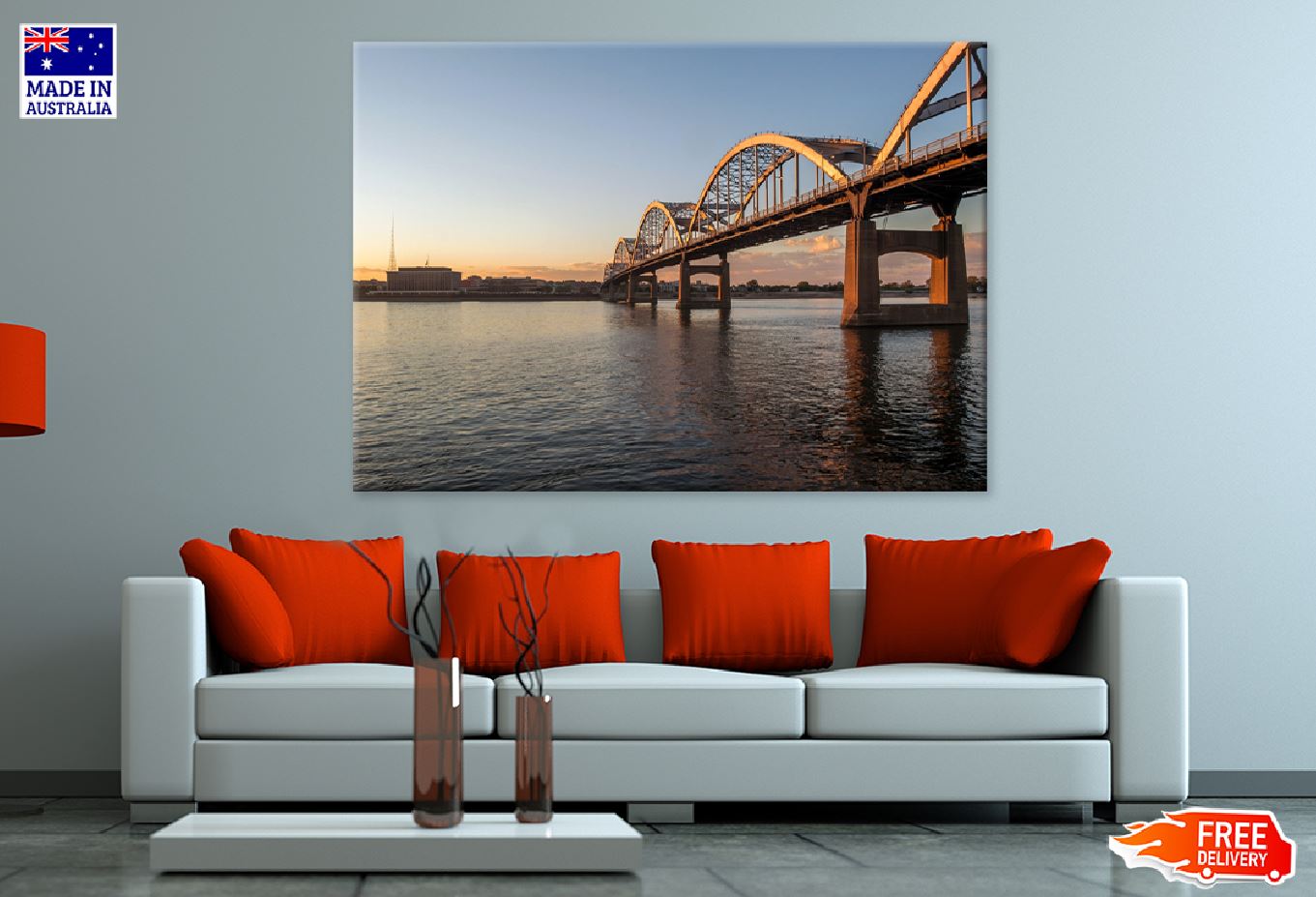 Centennial Bridge with River View Photograph Print 100% Australian Made