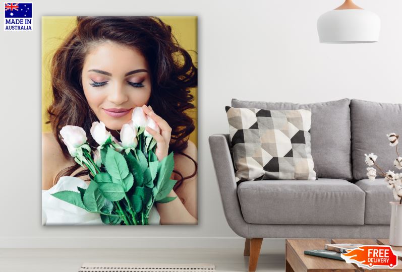 Girl with a Flower Bouquet Photograph Print 100% Australian Made