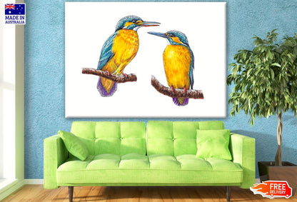 Kingfisher Bird Painting Print 100% Australian Made