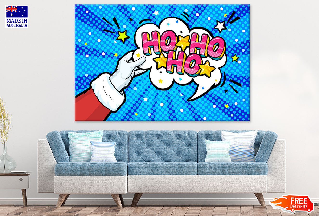 HO HO HO Quote Illustration Print 100% Australian Made