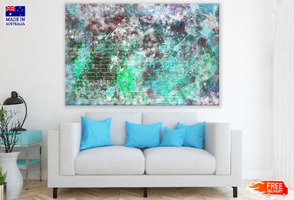 Grey & Greeen Abstract Design Print 100% Australian Made