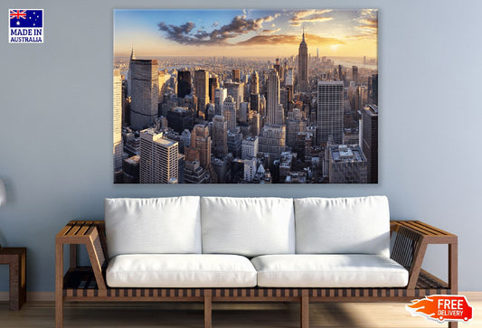 Manhattan New York City Sunset View Photograph Print 100% Australian Made