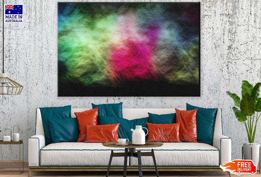 Green & Pink Smoke Abstract Design Print 100% Australian Made