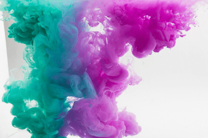 Green Blue & Pink Smoke Abstract Design Print 100% Australian Made