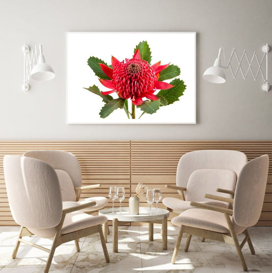 Red Flower Closeup Photograph Home Decor Premium Quality Poster Print Choose Your Sizes