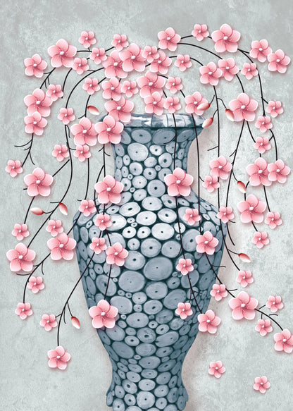 Pink Flower Vase 3D Design Print 100% Australian Made