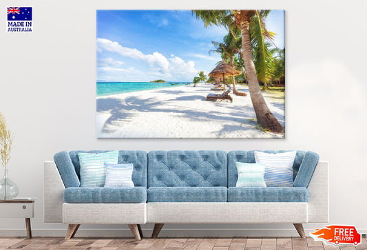 Koh Lipe Beach with Palm Trees Photograph Print 100% Australian Made