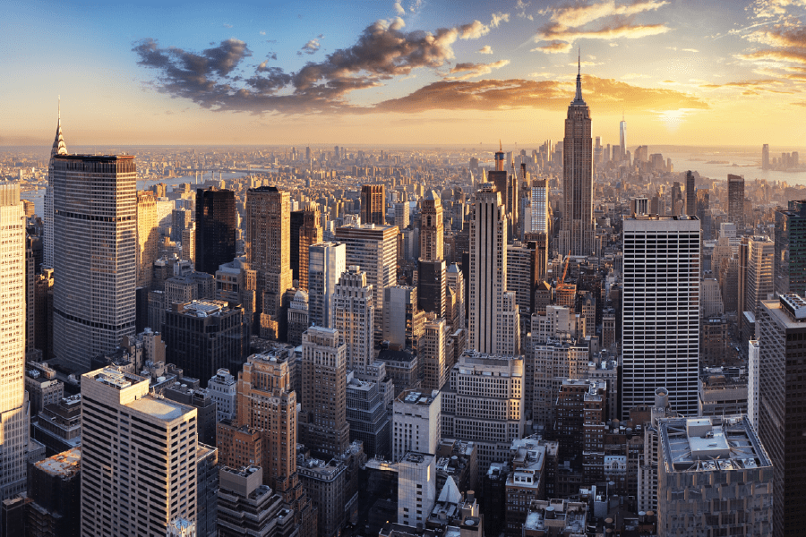 Manhattan New York City Sunset View Photograph Print 100% Australian Made