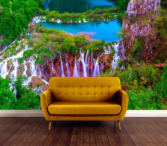 Wallpaper Murals Peel and Stick Removable Waterfall Scenery High Quality