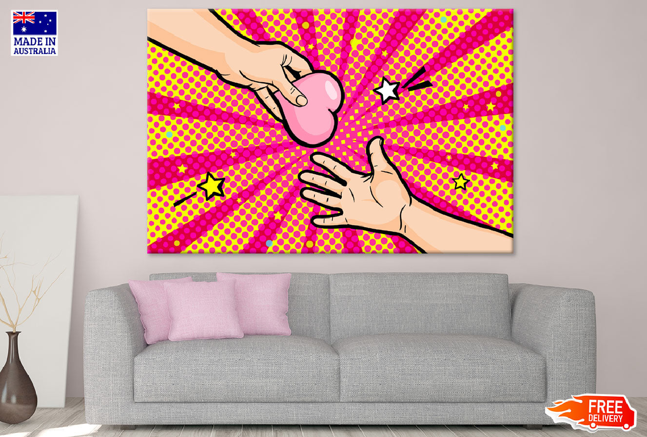 Hands & Heart Illustration Print 100% Australian Made