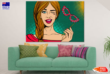 Girl With Eye Mask Illustration Print 100% Australian Made