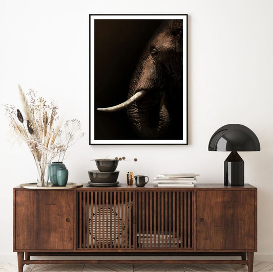 Elephant Portrait Closeup Photograph Home Decor Premium Quality Poster Print Choose Your Sizes