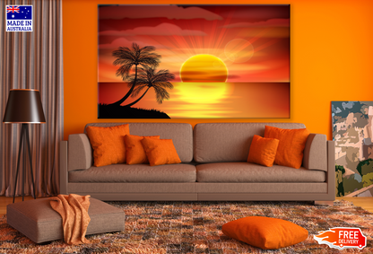 Sunset AT Beach Painting Print 100% Australian Made