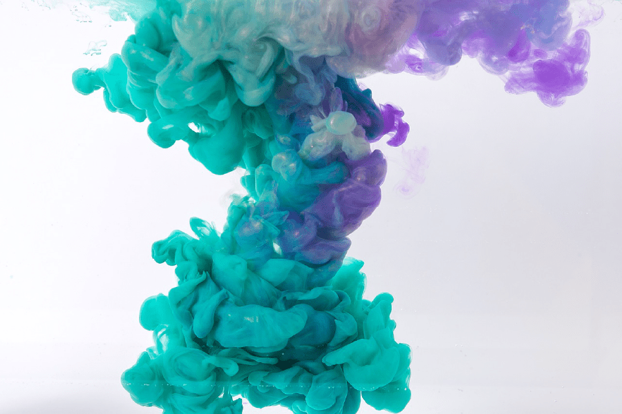 Green & Purple Smoke Abstract Design Print 100% Australian Made