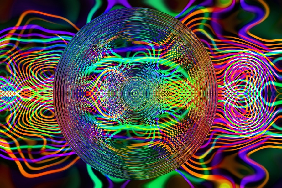 Colorful Spiral Digital Abstract Design Print 100% Australian Made