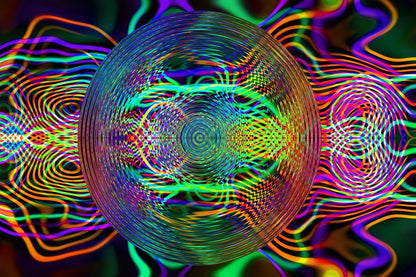 Colorful Spiral Digital Abstract Design Print 100% Australian Made