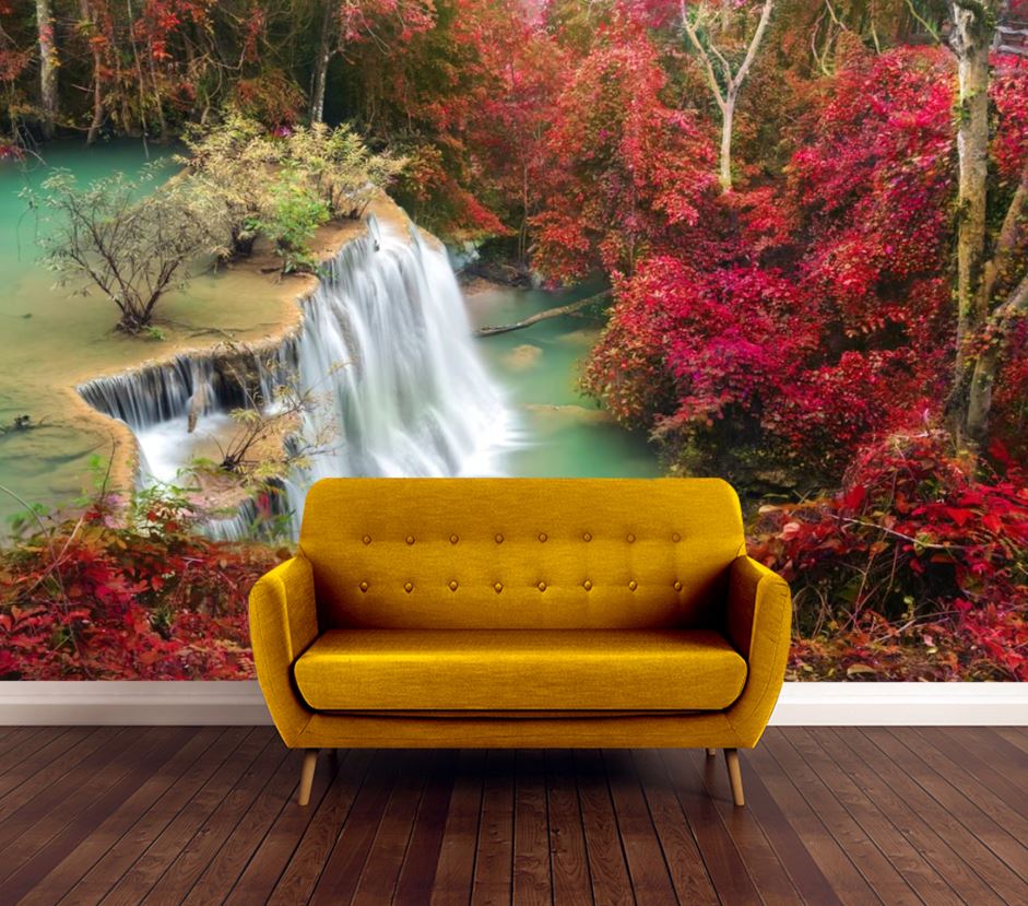 Wallpaper Murals Peel and Stick Removable Waterfall Landscape High Quality