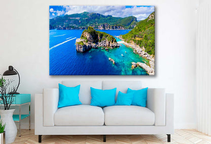 Bella Home Beautiful Double Beach With Clear Waters Print Canvas Ready to hang