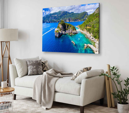 Bella Home Beautiful Double Beach With Clear Waters Print Canvas Ready to hang