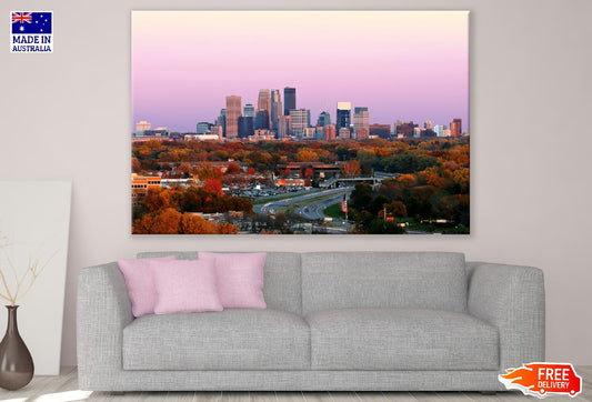 Minneapolis City Skyline View Photograph Minnesota Print 100% Australian Made