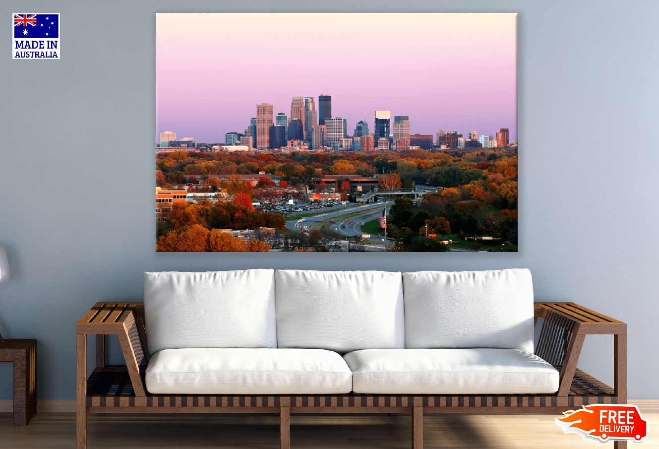 Minneapolis City Skyline View Photograph Minnesota Print 100% Australian Made
