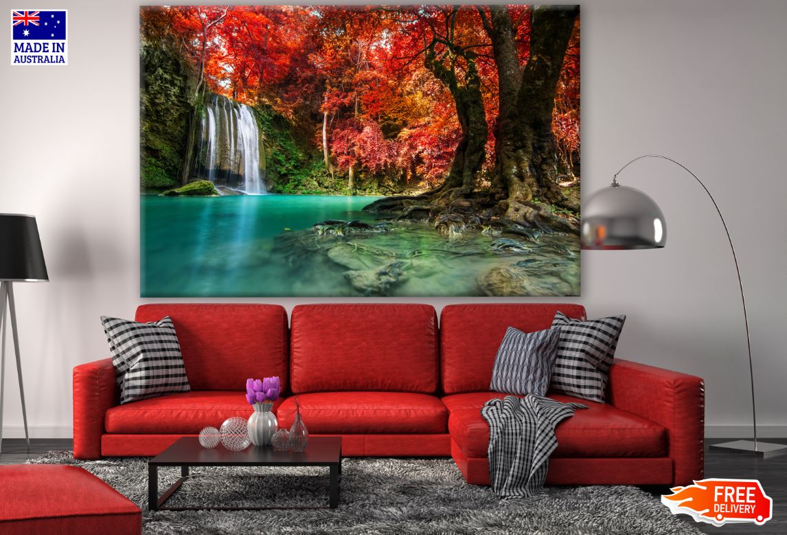 Waterfall in Forest Photograph Print 100% Australian Made