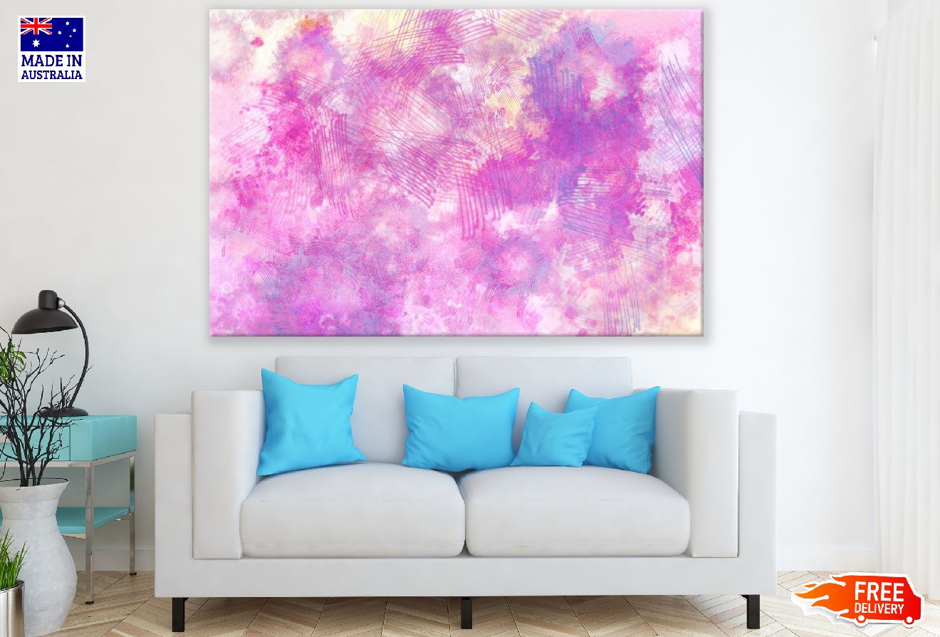 Pink Shades Abstract Design Print 100% Australian Made