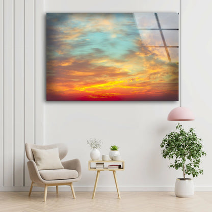 Sunset Sky Scenery Photograph Acrylic Glass Print Tempered Glass Wall Art 100% Made in Australia Ready to Hang