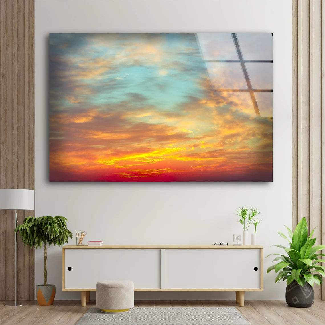 Sunset Sky Scenery Photograph Acrylic Glass Print Tempered Glass Wall Art 100% Made in Australia Ready to Hang