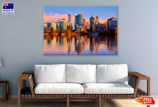 Vancouver City, Canada Sunset View Photograph Print 100% Australian Made