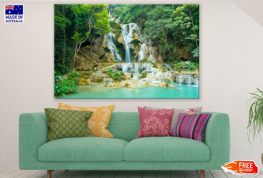 Kuang Si Waterfalls, Luang Prabang, Laos Print 100% Australian Made