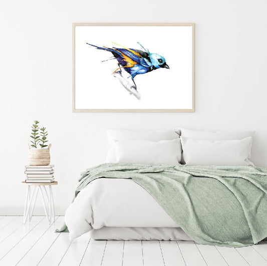Colorful Bird Watercolor Painting Home Decor Premium Quality Poster Print Choose Your Sizes