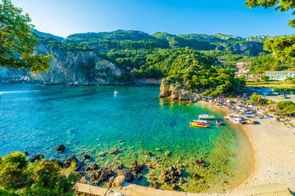 Beach in Paleokastritsa Greece Photograph Print 100% Australian Made