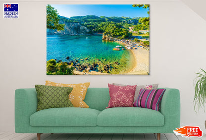 Beach in Paleokastritsa Greece Photograph Print 100% Australian Made