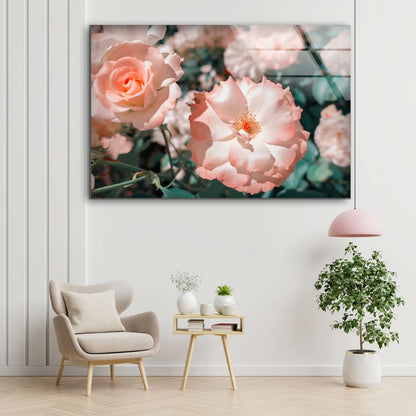 Pink Flower on Tree Closeup Photograph Acrylic Glass Print Tempered Glass Wall Art 100% Made in Australia Ready to Hang