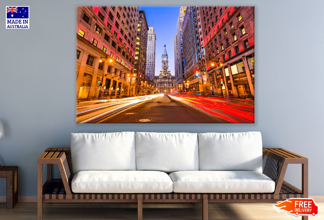 Philadelphia City Hall, Pennsylvania, USA Night Photograph Print 100% Australian Made