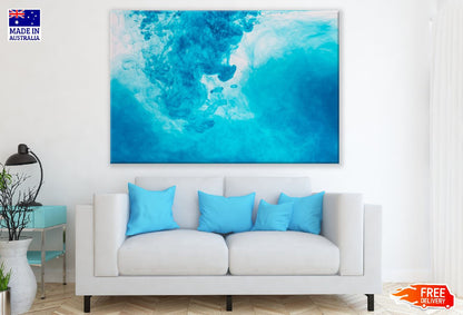 Blue Smoke Abstract Design Print 100% Australian Made