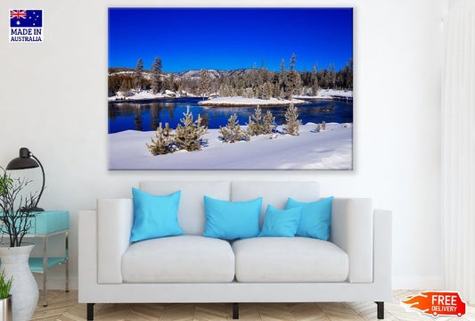 Snow Covered Yellowstone National Park Photograph Print 100% Australian Made