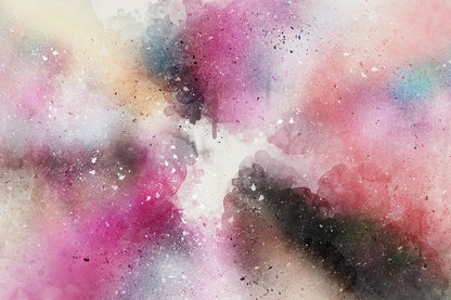 Black Grey & Pink Abstract Design Print 100% Australian Made